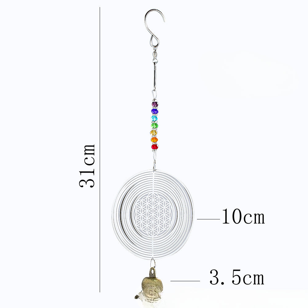 Wholesale 3D Rotating Bell Stainless Steel Wind Chimes